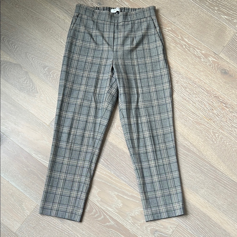 Aritzia Babaton Cropped Pants Gray Checkered - Picture 4 of 8
